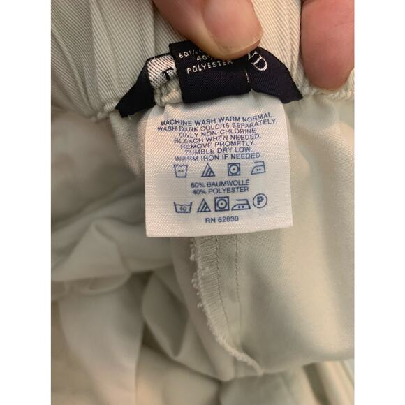 Lands' End beige cropped elastic waist pants size 18 - Picture 4 of 10